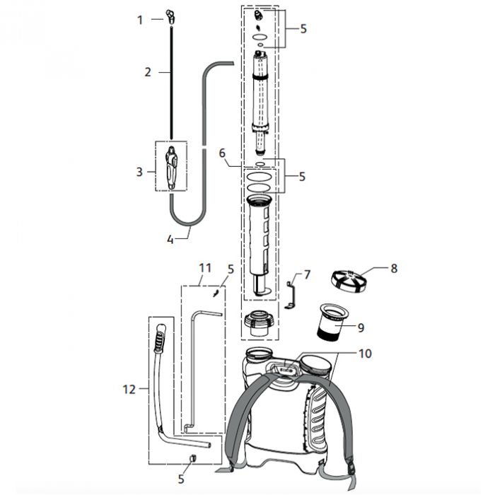 12L Knapsack Pressure Sprayer 4712 2017
